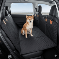 Waterdichte Hondenmat voor in de Auto - Verwijderbare Achterbankmat, Universele Pasvorm, Zwart - Hebbr