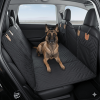 Waterdichte Hondenmat voor in de Auto - Verwijderbare Achterbankmat, Universele Pasvorm, Zwart - Hebbr