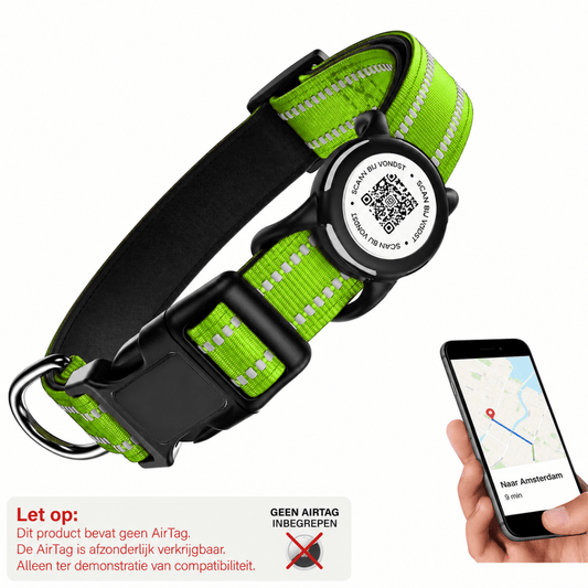 Wavi Hondenhalsband | Waterdicht, Reflecterend met QR-code - Hebbr