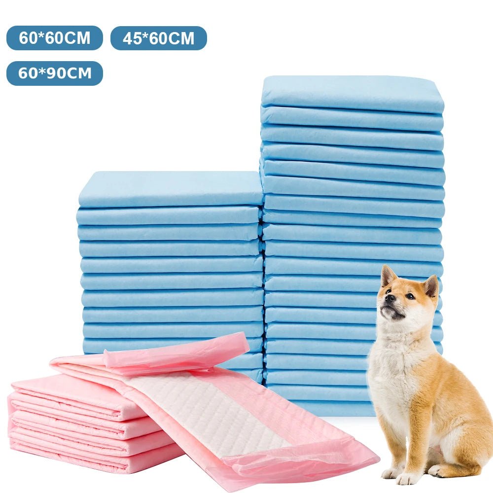 Wegwerp Hondenluiers 50 Stuks, Sneldrogend en Absorberend, Maten 60x90 cm en 60x60 cm - Hebbr