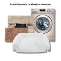 Zacht Hondenbed met Antislip Bodem, Wasbaar Fleece Bed voor Grote Honden en Katten - Comfortabel en Duurzaam - Hebbr