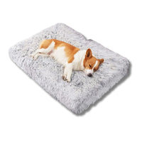 Zacht Katoenen Hondenbed Voor Grote Honden - Fluffy Rechthoekige Hondenmand Voor Diepe Slaap - Hebbr